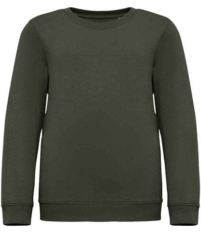 native spirit native spirit kids crew neck sweatshirt - organic khaki (ns403)