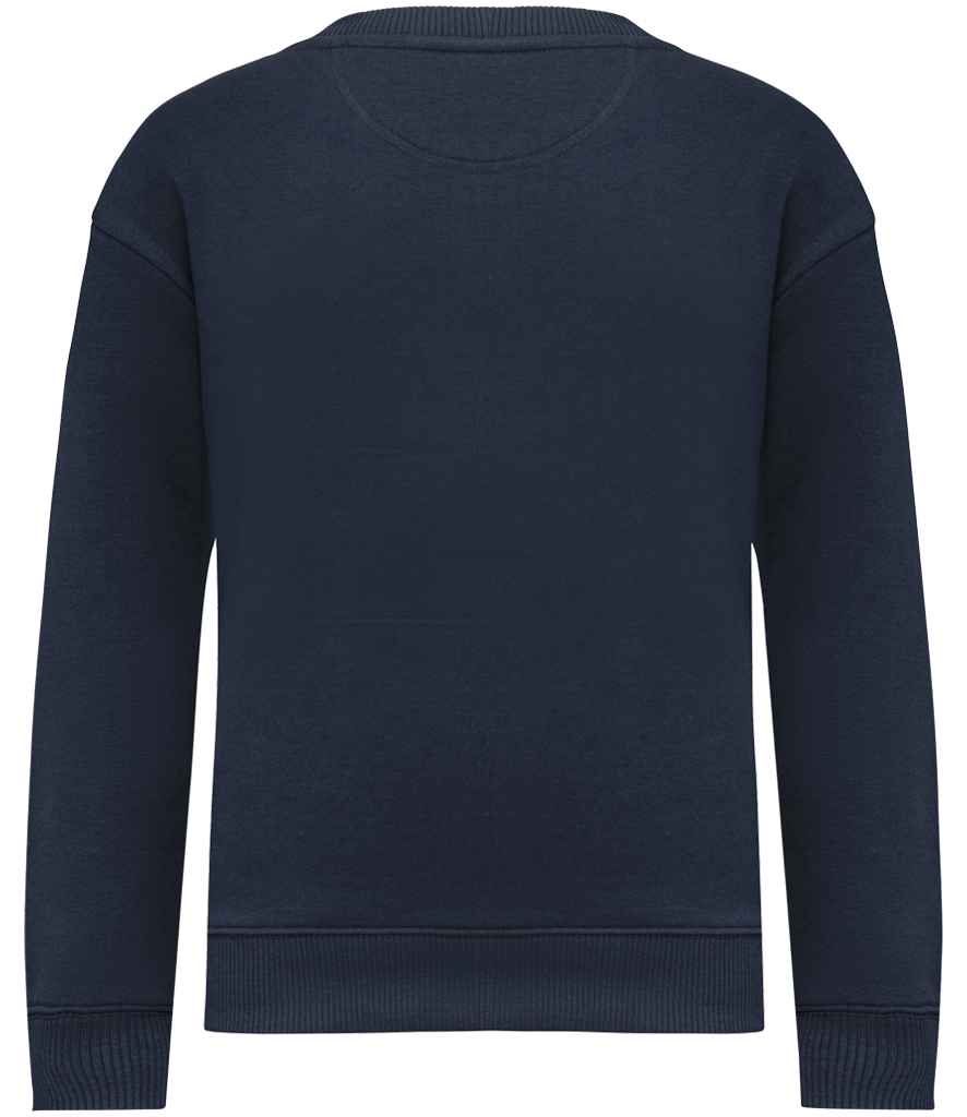 native spirit native spirit kids oversized round neck sweatshirt - navy (ns437)