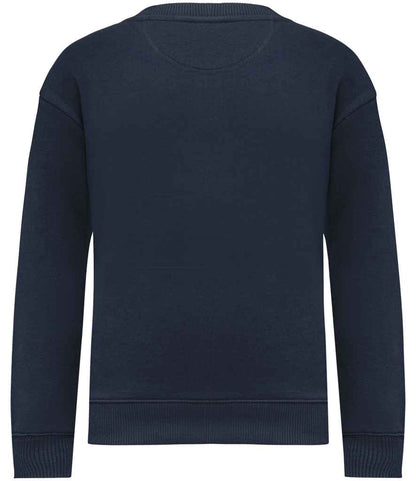 native spirit native spirit kids oversized round neck sweatshirt - navy (ns437)