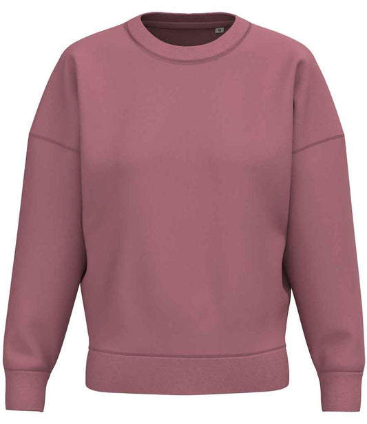 native spirit native spirit ladies crew neck sweatshirt - antique rose (ns439)