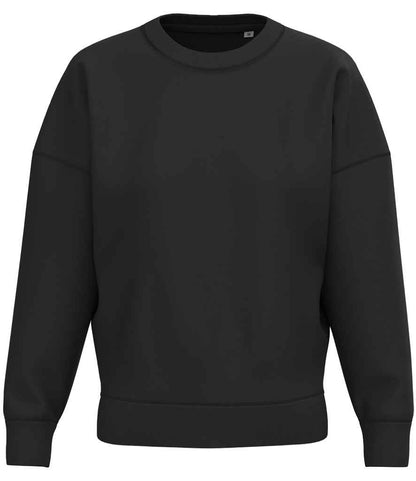 native spirit native spirit ladies crew neck sweatshirt - black (ns439)