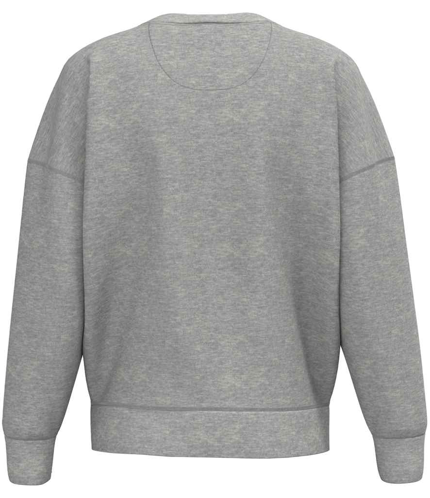 native spirit native spirit ladies crew neck sweatshirt - moon grey heather (ns439)