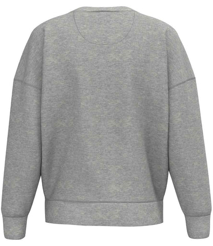 native spirit native spirit ladies crew neck sweatshirt - moon grey heather (ns439)