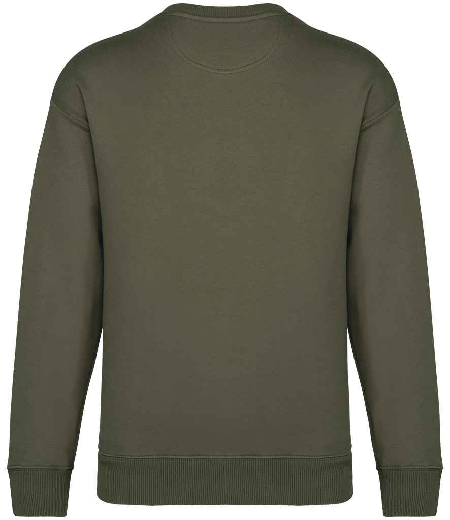 native spirit native spirit unisex oversized sweatshirt - organic khaki (ns440)