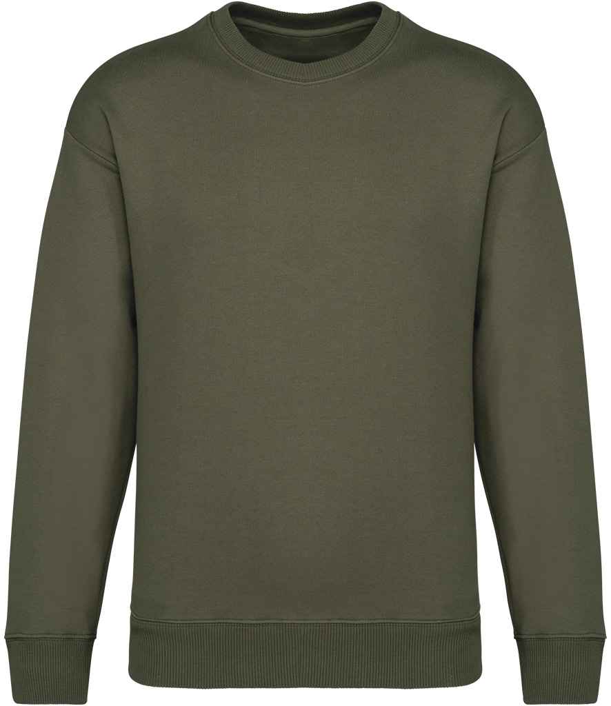 native spirit native spirit unisex oversized sweatshirt - organic khaki (ns440)
