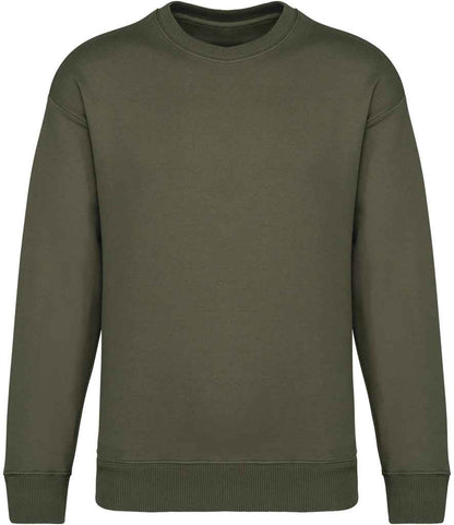 native spirit native spirit unisex oversized sweatshirt - organic khaki (ns440)