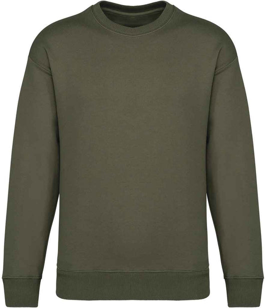 native spirit native spirit unisex oversized sweatshirt - organic khaki (ns440)