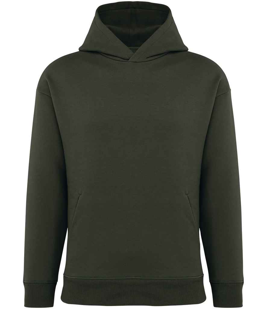 native spirit native spirit unisex oversized hooded sweatshirt - organic khaki (ns441)