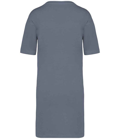 native spirit native spirit ladies t-shirt dress - washed mineral grey (ns5000)