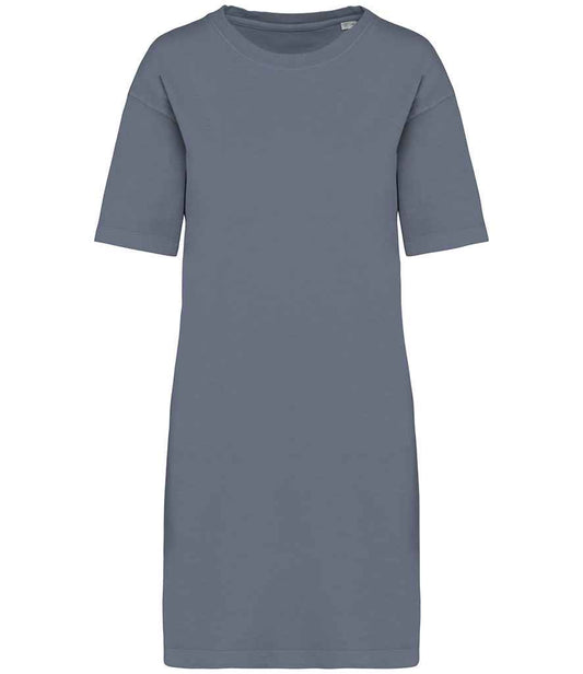 native spirit native spirit ladies t-shirt dress - washed mineral grey (ns5000)