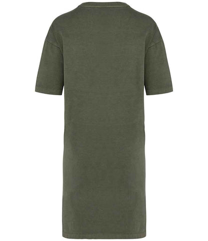 native spirit native spirit ladies t-shirt dress - washed organic khaki (ns5000)