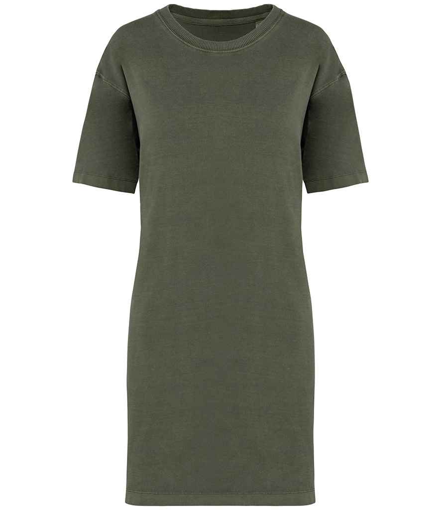 native spirit native spirit ladies t-shirt dress - washed organic khaki (ns5000)