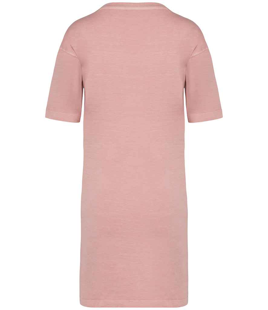 native spirit native spirit ladies t-shirt dress - washed petal rose (ns5000)