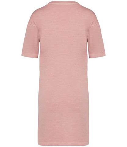 native spirit native spirit ladies t-shirt dress - washed petal rose (ns5000)