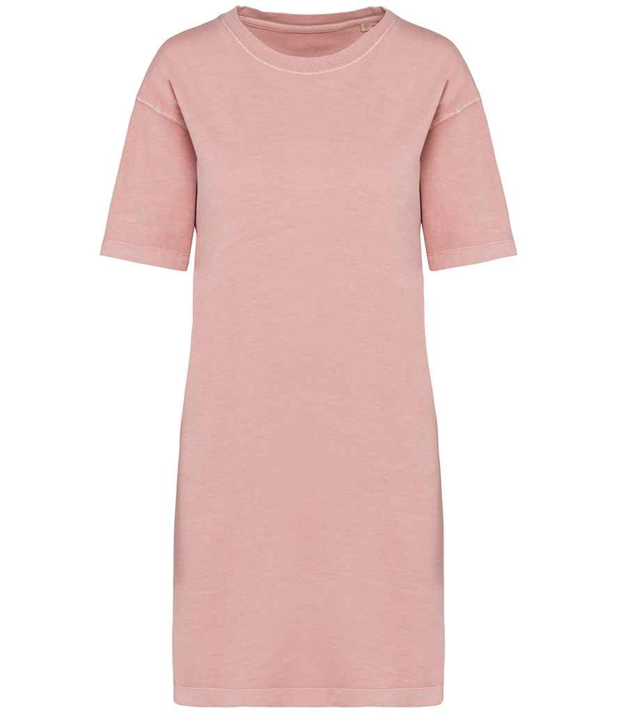 native spirit native spirit ladies t-shirt dress - washed petal rose (ns5000)