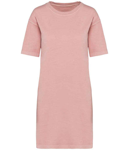 native spirit native spirit ladies t-shirt dress - washed petal rose (ns5000)