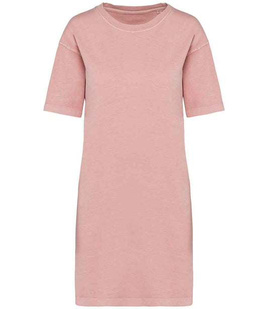 native spirit native spirit ladies t-shirt dress - washed petal rose (ns5000)