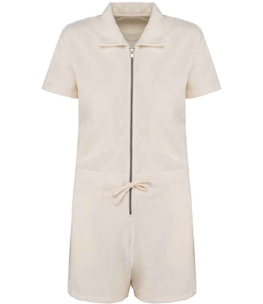 native spirit native spirit ladies terry towel short overall - ivory (ns5002)