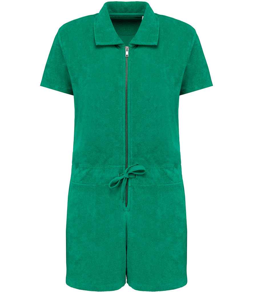native spirit native spirit ladies terry towel short overall - malachite green (ns5002)
