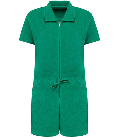 native spirit native spirit ladies terry towel short overall - malachite green (ns5002)