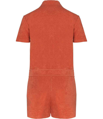 native spirit native spirit ladies terry towel short overall - sweet pomelo (ns5002)