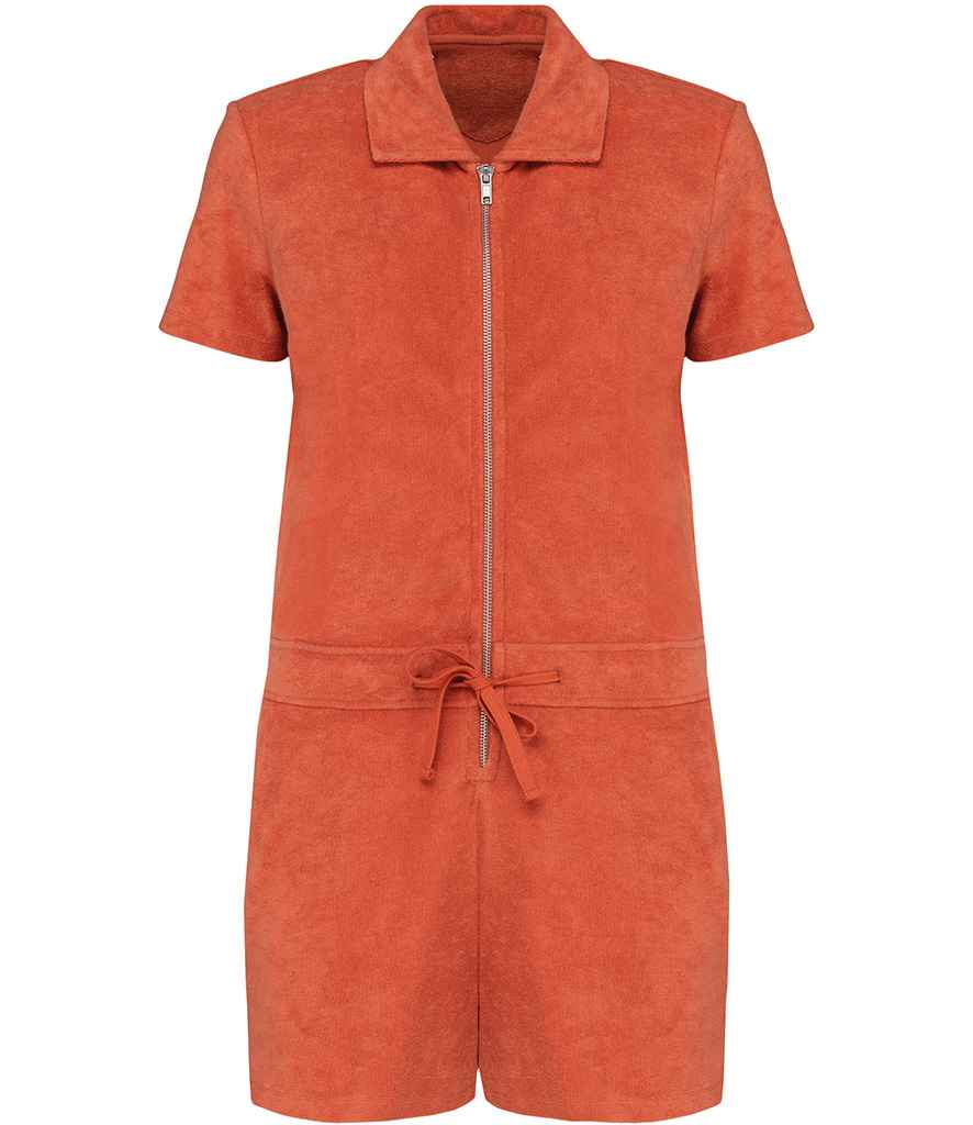 native spirit native spirit ladies terry towel short overall - sweet pomelo (ns5002)