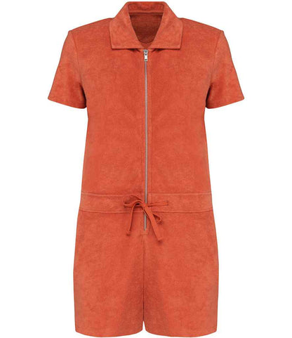 native spirit native spirit ladies terry towel short overall - sweet pomelo (ns5002)