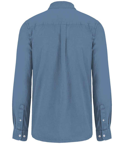 native spirit native spirit washed long sleeve shirt - washed cool blue (ns502)