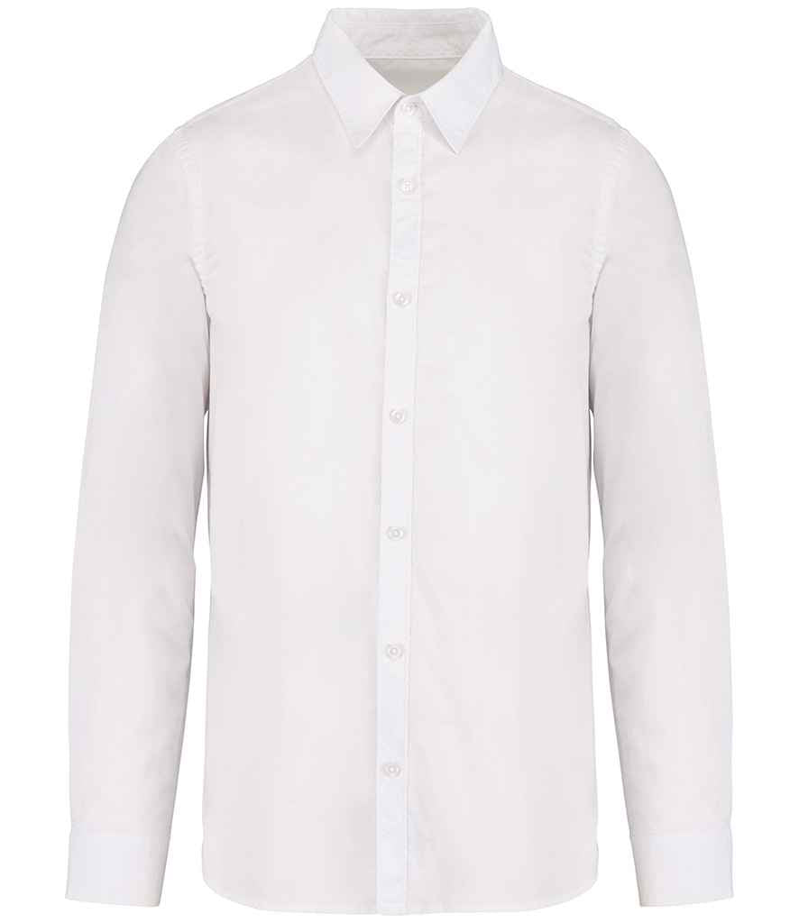 native spirit native spirit washed long sleeve shirt - washed white (ns502)
