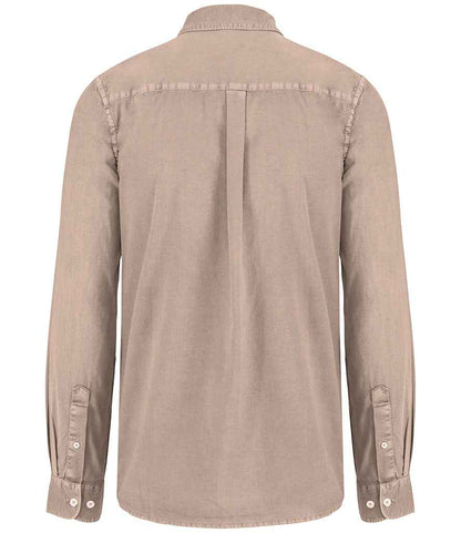 native spirit native spirit washed long sleeve shirt - washed linen (ns502)