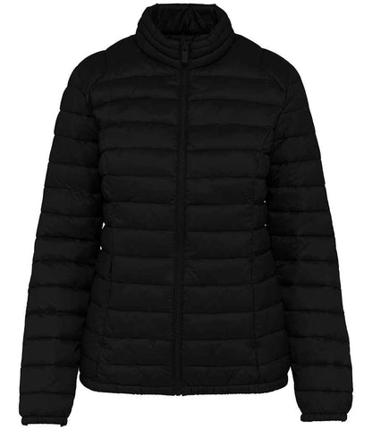 native spirit native spirit ladies lightweight recycled padded jacket - black (ns6001)