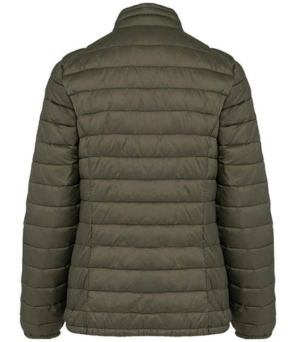 native spirit native spirit ladies lightweight recycled padded jacket - organic khaki (ns6001)