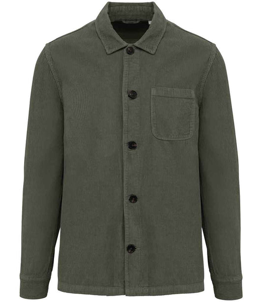native spirit native spirit corduroy jacket - washed organic khaki (ns603)