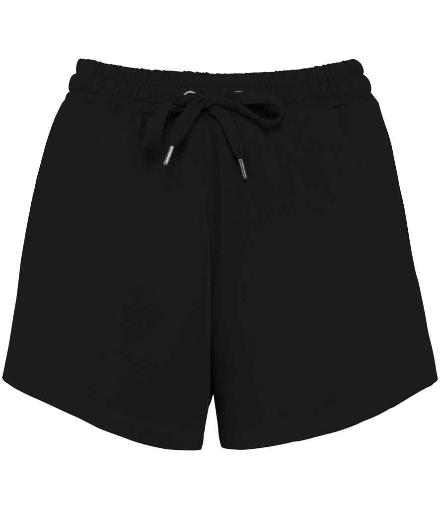native spirit native spirit ladies terry 280 shorts - washed black (ns715)