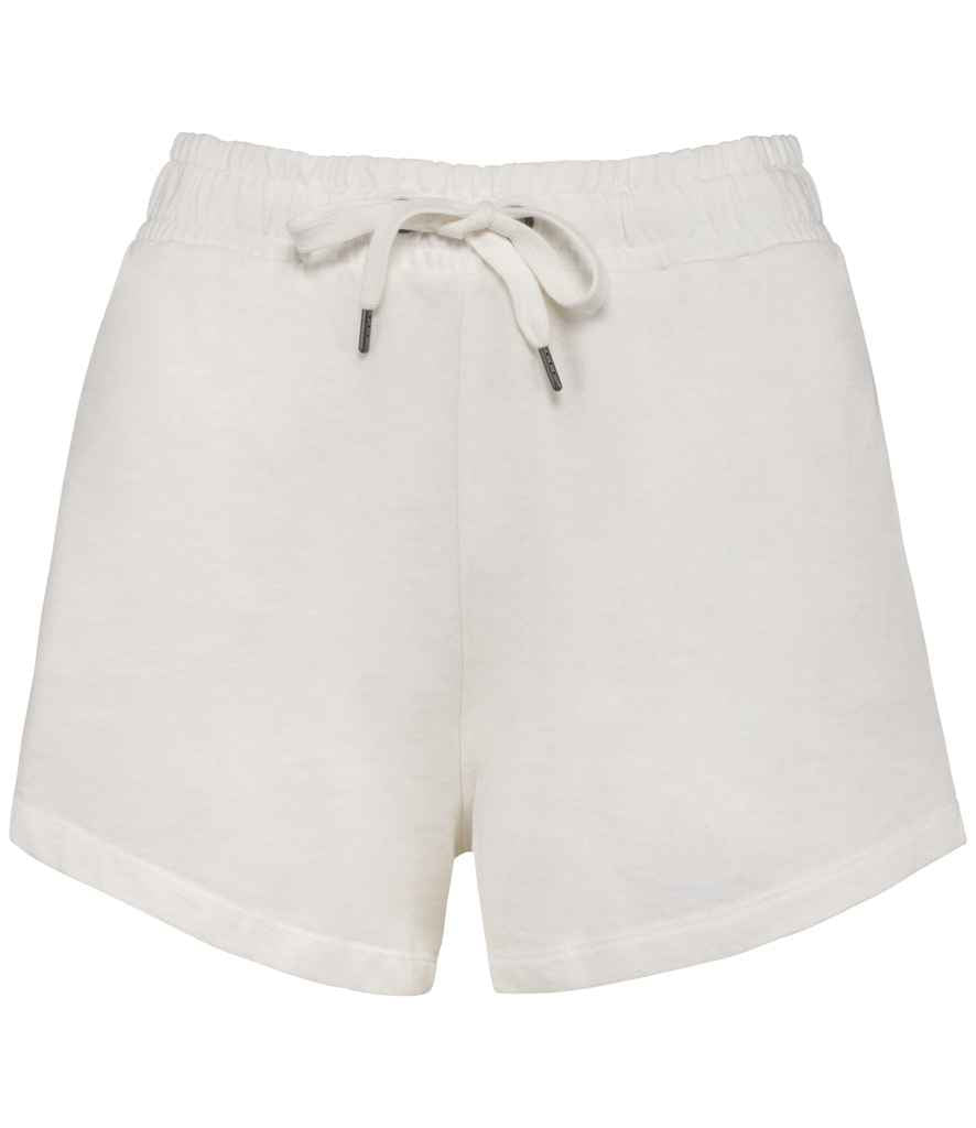 native spirit native spirit ladies terry 280 shorts - washed ivory (ns715)