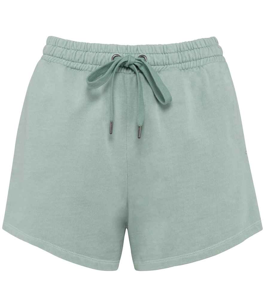 native spirit native spirit ladies terry 280 shorts - washed jade green (ns715)