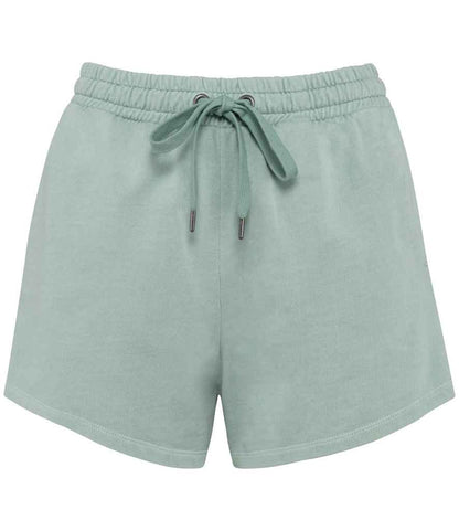 native spirit native spirit ladies terry 280 shorts - washed jade green (ns715)
