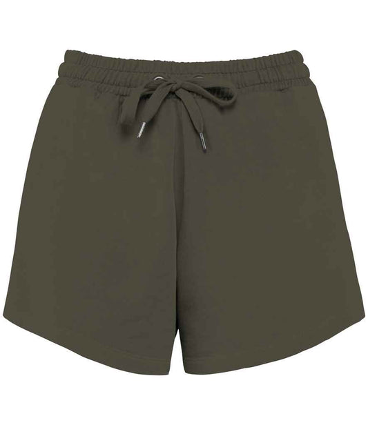 native spirit native spirit ladies terry 280 shorts - washed organic khaki (ns715)