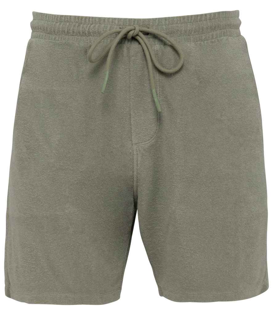 native spirit native spirit terry towel shorts - almond green (ns727)
