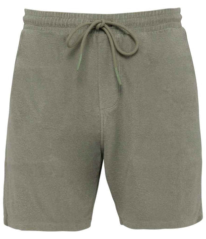 native spirit native spirit terry towel shorts - almond green (ns727)