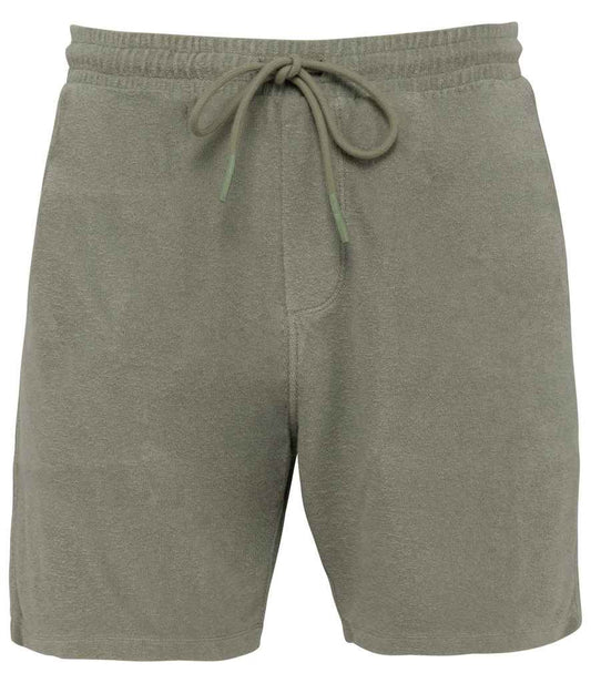 native spirit native spirit terry towel shorts - almond green (ns727)
