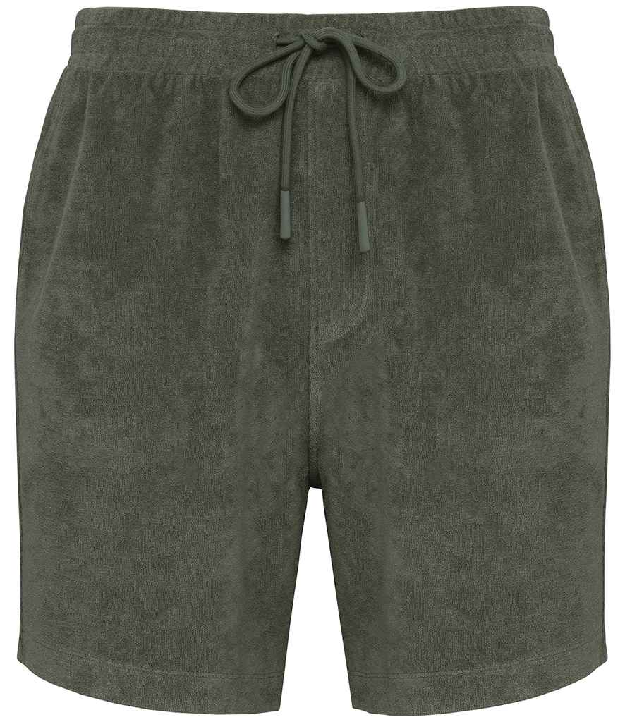 native spirit native spirit terry towel shorts - organic khaki (ns727)