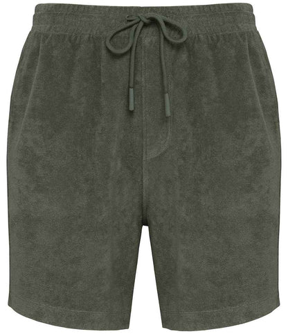 native spirit native spirit terry towel shorts - organic khaki (ns727)