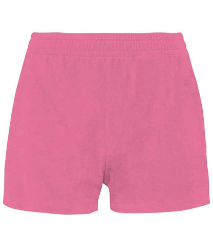 native spirit native spirit ladies terry towel shorts - candy rose (ns728)