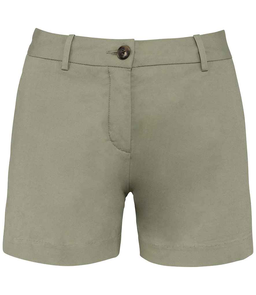 native spirit native spirit ladies chino shorts - almond green (ns739)
