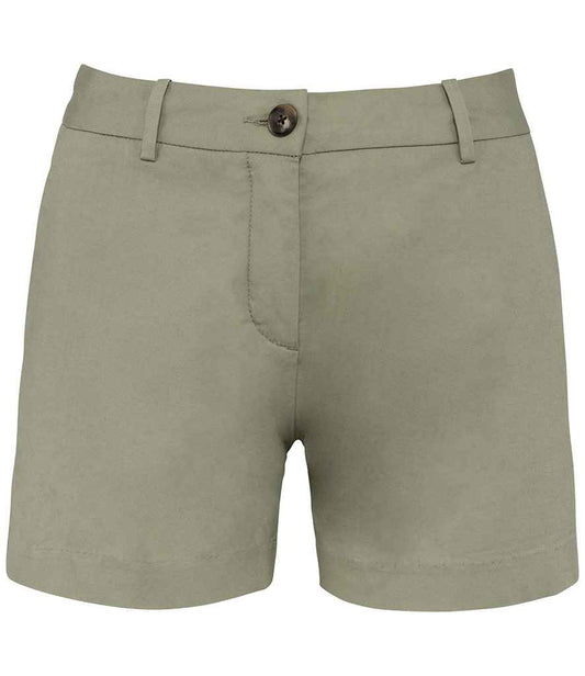 native spirit native spirit ladies chino shorts - almond green (ns739)