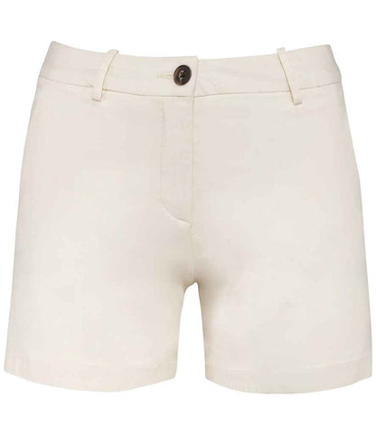 native spirit native spirit ladies chino shorts - ivory (ns739)