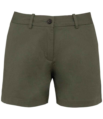 native spirit native spirit ladies chino shorts - organic khaki (ns739)