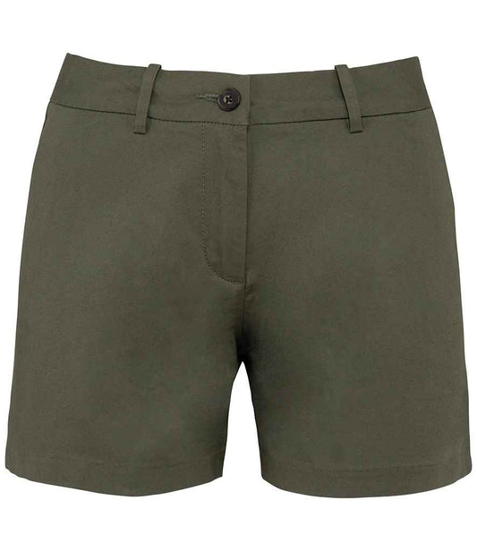 native spirit native spirit ladies chino shorts - organic khaki (ns739)