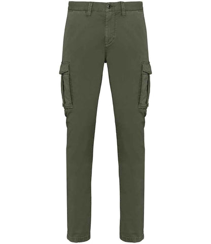 native spirit native spirit washed cargo trousers - washed organic khaki (ns740)
